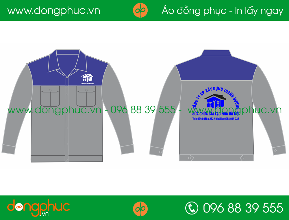 Áo bảo hộ đồng phục cty xây dựng Thành Dưỡng